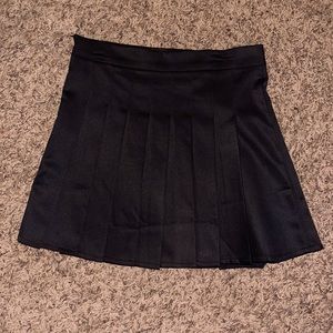 Solid Pleated Skirt.